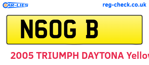 N6OGB are the vehicle registration plates.
