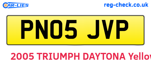 PN05JVP are the vehicle registration plates.