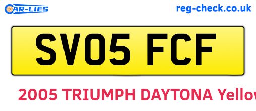 SV05FCF are the vehicle registration plates.