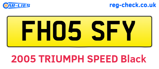 FH05SFY are the vehicle registration plates.