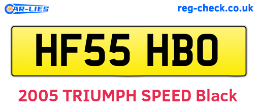 HF55HBO are the vehicle registration plates.