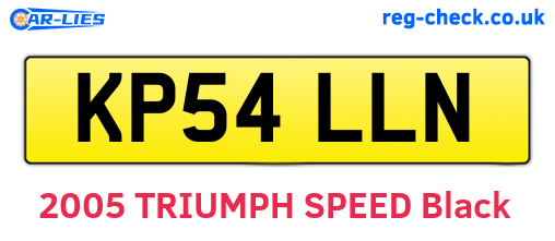 KP54LLN are the vehicle registration plates.