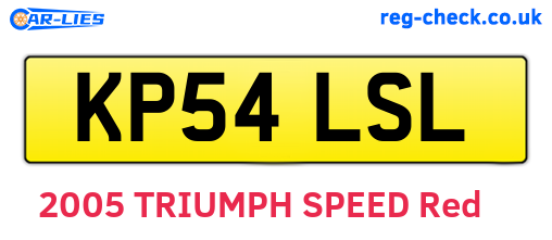 KP54LSL are the vehicle registration plates.