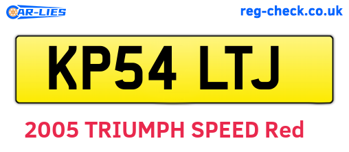 KP54LTJ are the vehicle registration plates.
