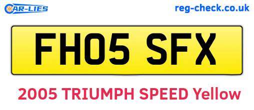 FH05SFX are the vehicle registration plates.