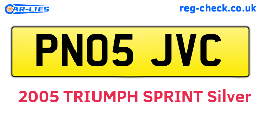PN05JVC are the vehicle registration plates.