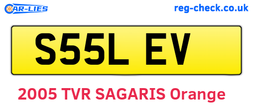 S55LEV are the vehicle registration plates.