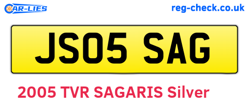 JS05SAG are the vehicle registration plates.