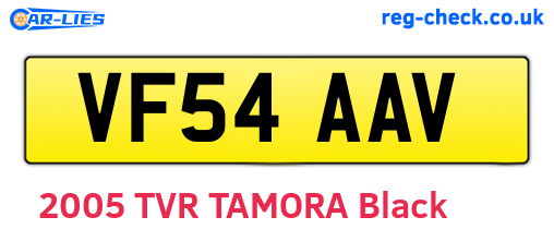 VF54AAV are the vehicle registration plates.
