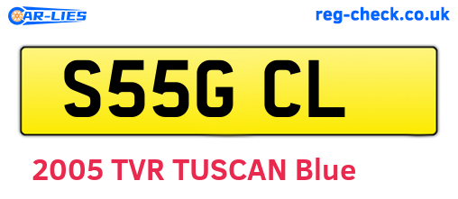 S55GCL are the vehicle registration plates.