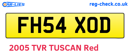 FH54XOD are the vehicle registration plates.