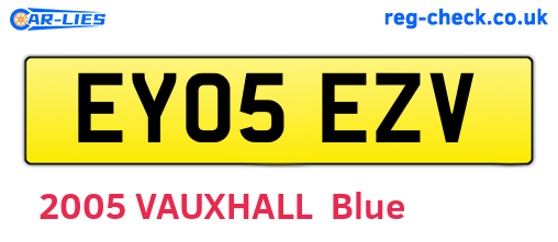 EY05EZV are the vehicle registration plates.