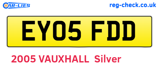 EY05FDD are the vehicle registration plates.
