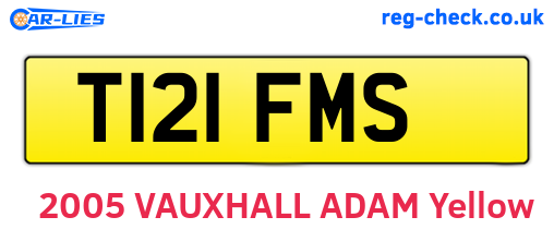 T121FMS are the vehicle registration plates.