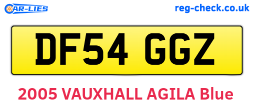 DF54GGZ are the vehicle registration plates.