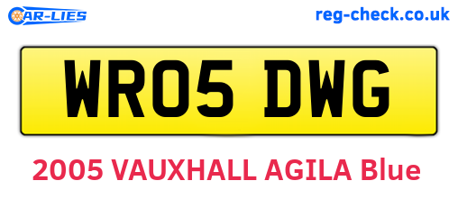 WR05DWG are the vehicle registration plates.