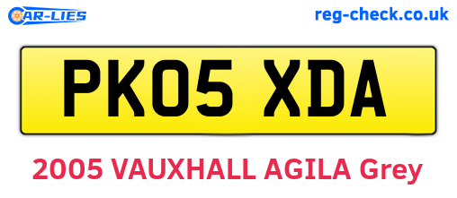 PK05XDA are the vehicle registration plates.