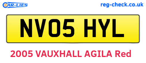 NV05HYL are the vehicle registration plates.