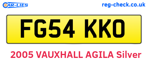 FG54KKO are the vehicle registration plates.
