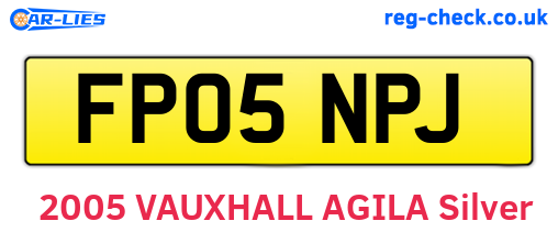 FP05NPJ are the vehicle registration plates.