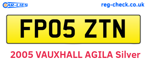 FP05ZTN are the vehicle registration plates.