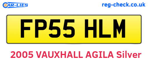 FP55HLM are the vehicle registration plates.