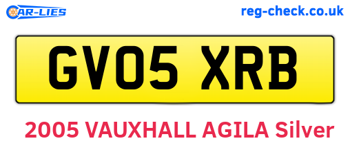 GV05XRB are the vehicle registration plates.