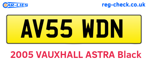AV55WDN are the vehicle registration plates.