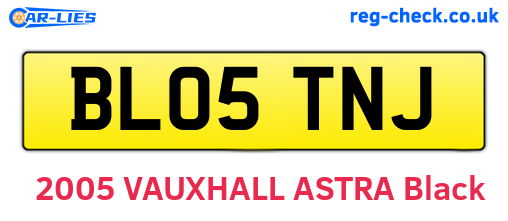 BL05TNJ are the vehicle registration plates.