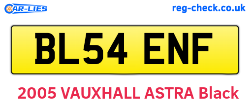 BL54ENF are the vehicle registration plates.