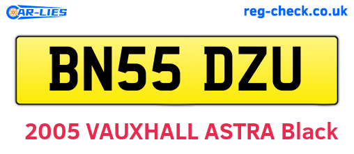 BN55DZU are the vehicle registration plates.