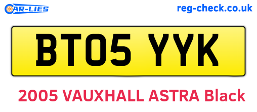 BT05YYK are the vehicle registration plates.