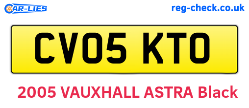 CV05KTO are the vehicle registration plates.