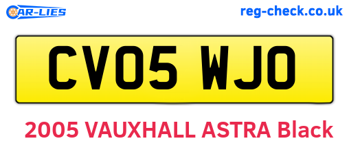 CV05WJO are the vehicle registration plates.
