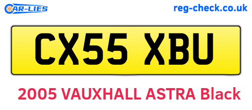 CX55XBU are the vehicle registration plates.