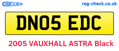 DN05EDC are the vehicle registration plates.