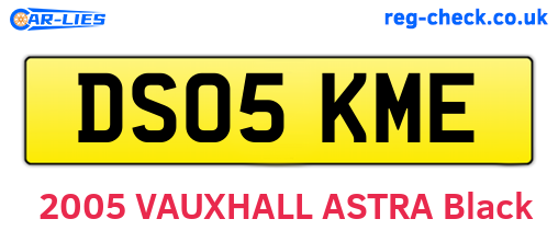 DS05KME are the vehicle registration plates.