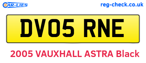 DV05RNE are the vehicle registration plates.