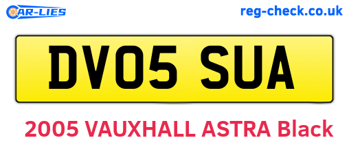 DV05SUA are the vehicle registration plates.