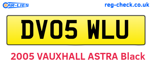 DV05WLU are the vehicle registration plates.