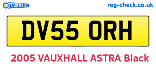 DV55ORH are the vehicle registration plates.