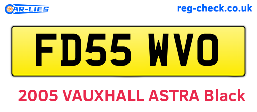 FD55WVO are the vehicle registration plates.
