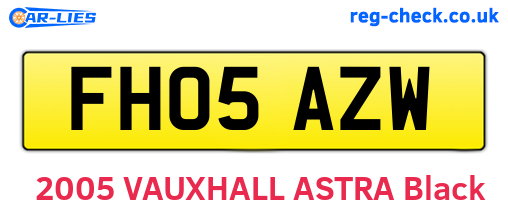 FH05AZW are the vehicle registration plates.