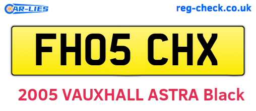 FH05CHX are the vehicle registration plates.