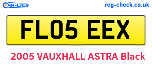 FL05EEX are the vehicle registration plates.