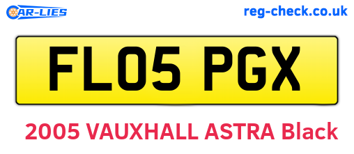 FL05PGX are the vehicle registration plates.