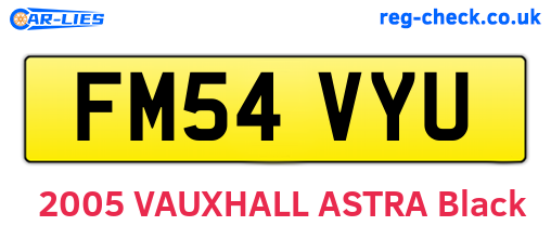 FM54VYU are the vehicle registration plates.