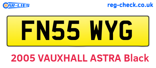FN55WYG are the vehicle registration plates.