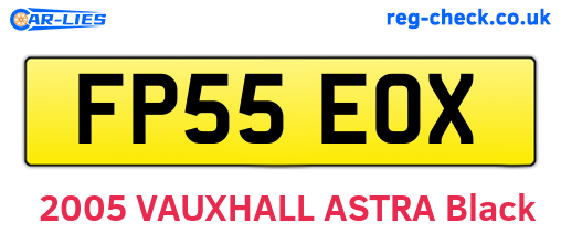 FP55EOX are the vehicle registration plates.