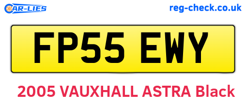 FP55EWY are the vehicle registration plates.